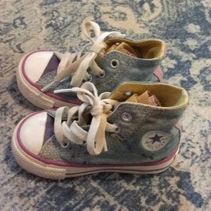 Toddler 5 Converse Chuck Taylor High Top Painted
